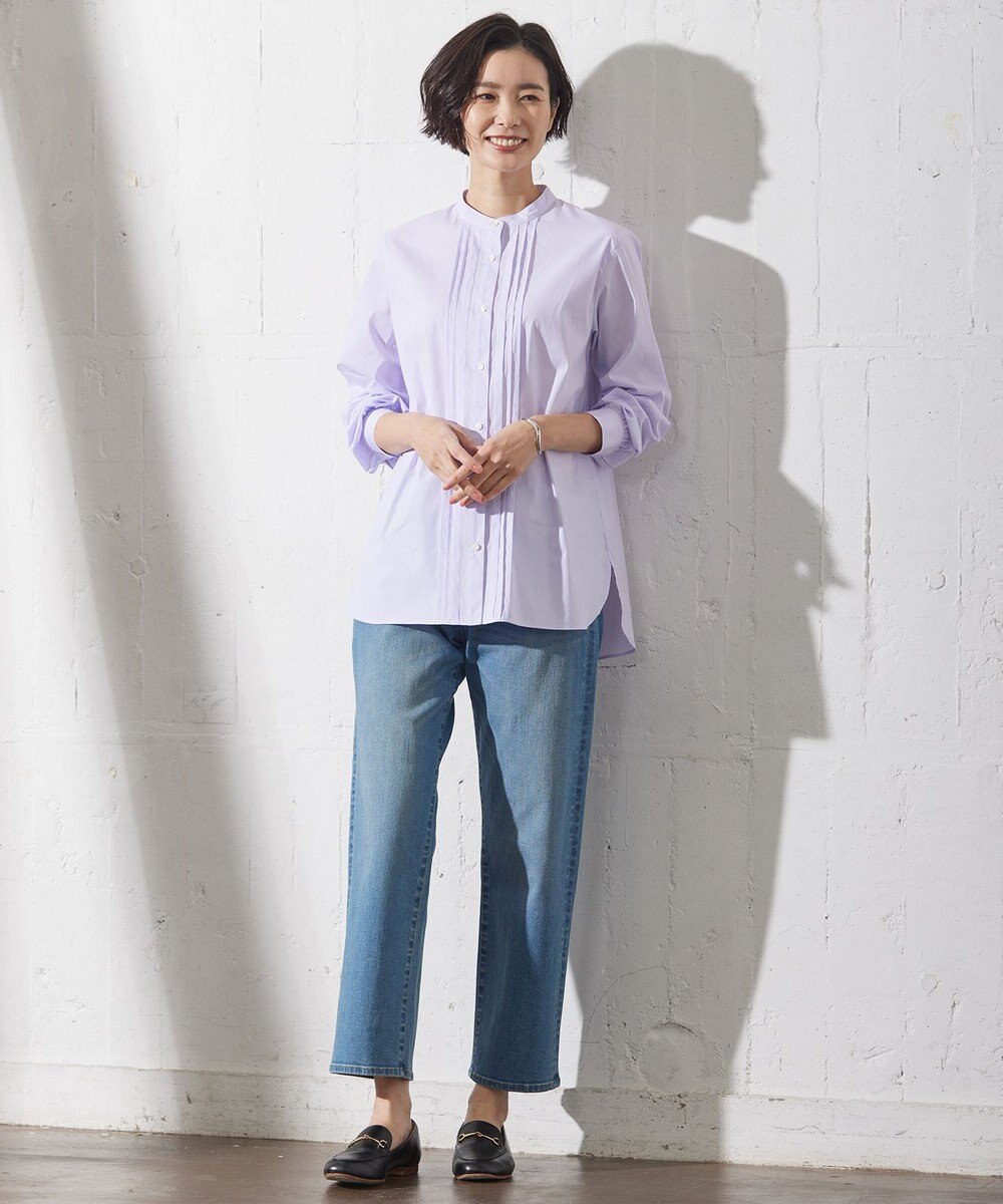 J.PRESS LADIES S 【洗える】BASIC STRETCH DENIM ボーイフィット パンツ 