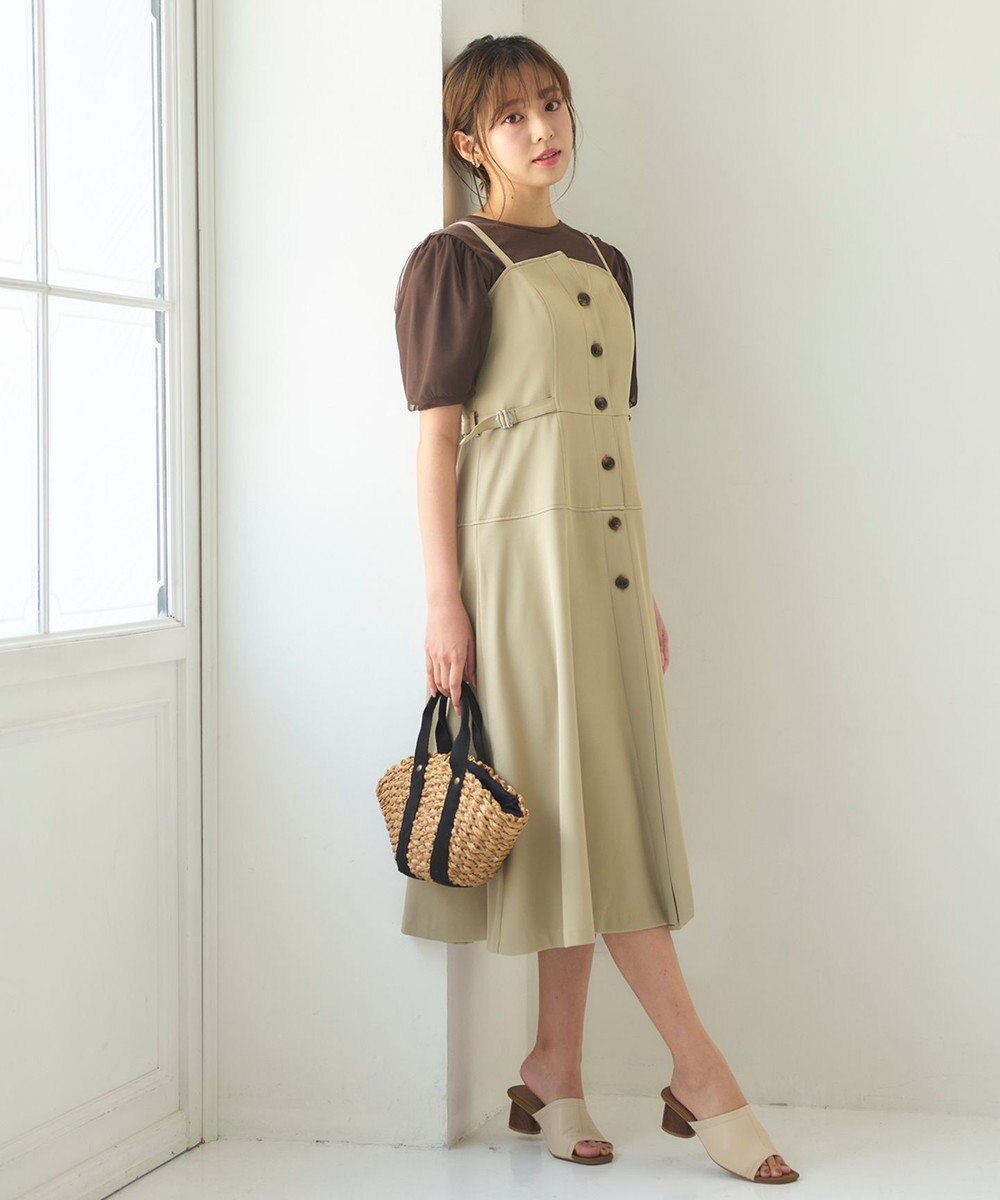 Feroux チュールパフスリーブ プルオーバー 