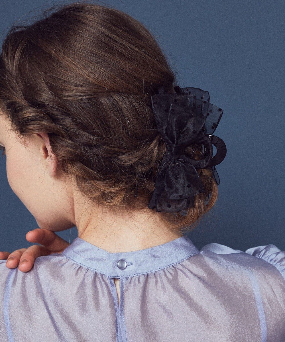Maison de FLEUR ドットチュールリボンバンスクリップ 