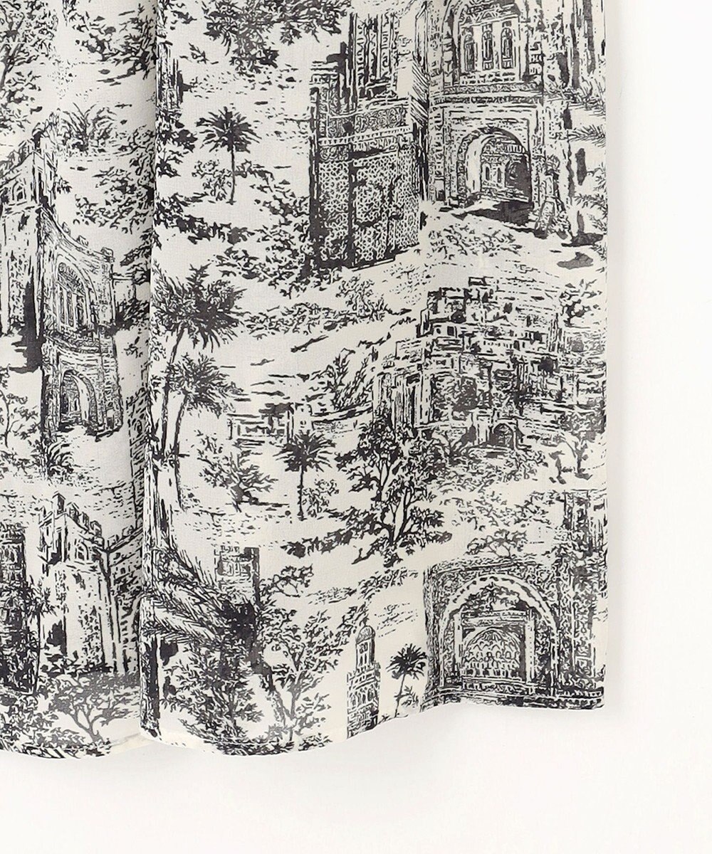 自由区 L 【洗える】ランドスケーププリント ワンピース 