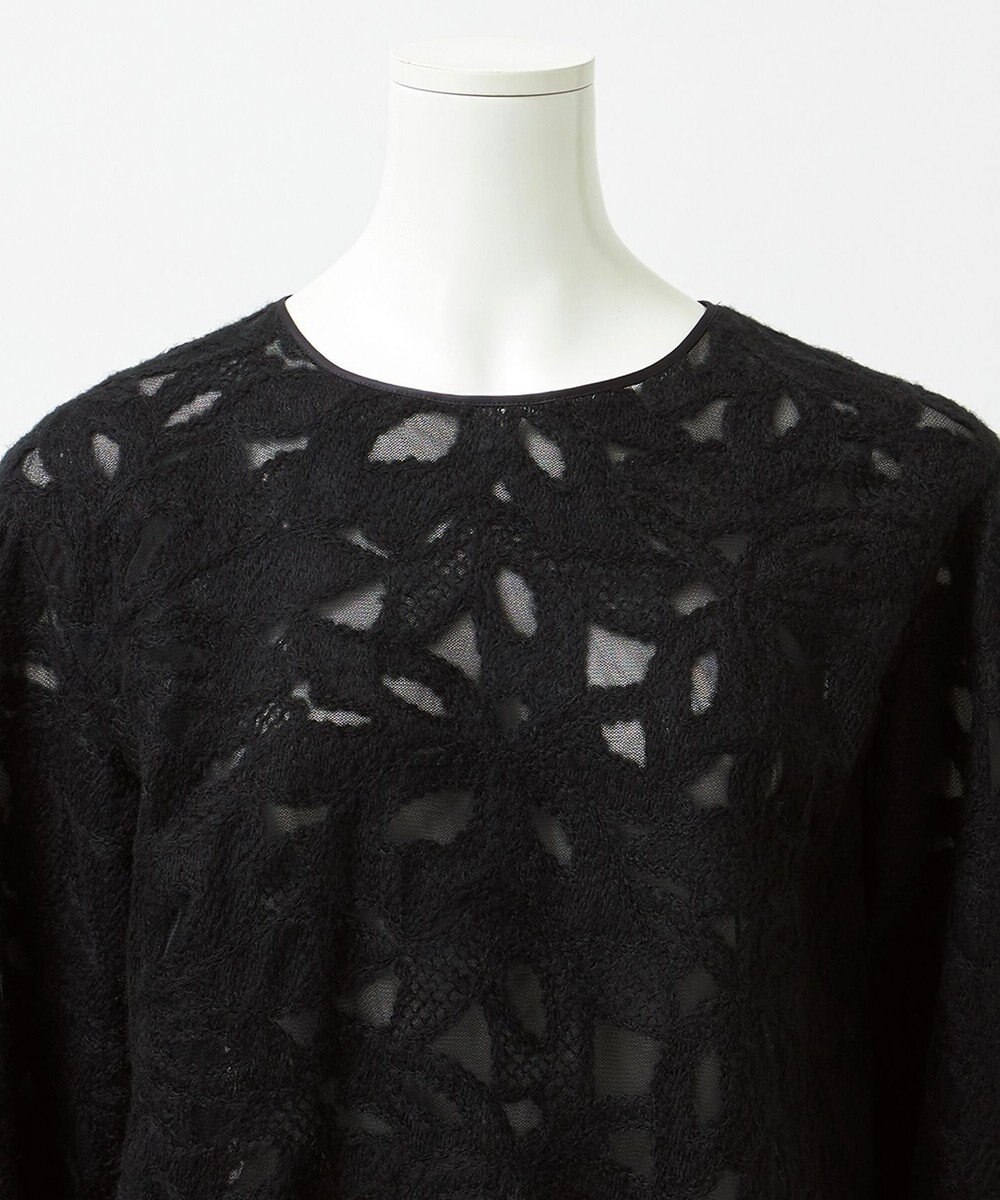 23区 【GOLD LABEL】チュールヘアリーエンブロイダリー ブラウス 