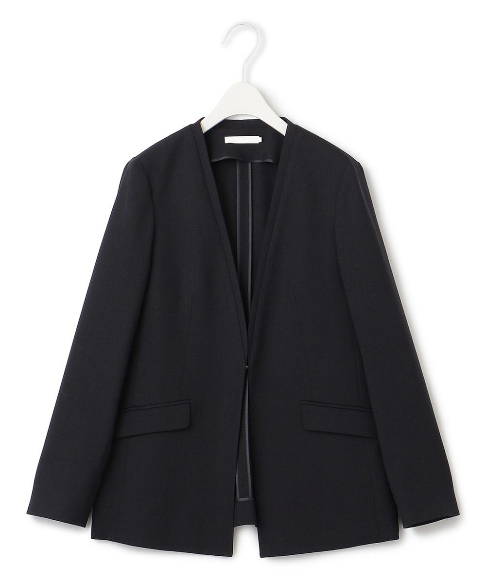 ICB 【UVケア・洗える】ウール2WAYストレッチ ノーカラージャケット 