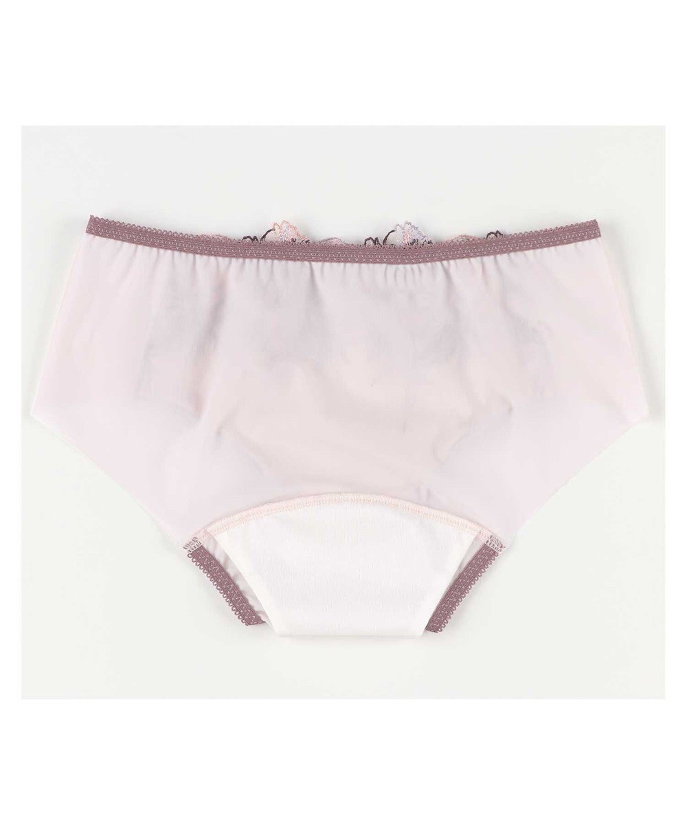 AMPHI サニタリーショーツ 【BRAGENIC ブラジェニック 脇高細見えタイプ】羽付きナプキン対応  BMI353とペア 吸汗速乾(後ろ身頃) 生理用ショーツ PMI053 アンフィ／ワコール 