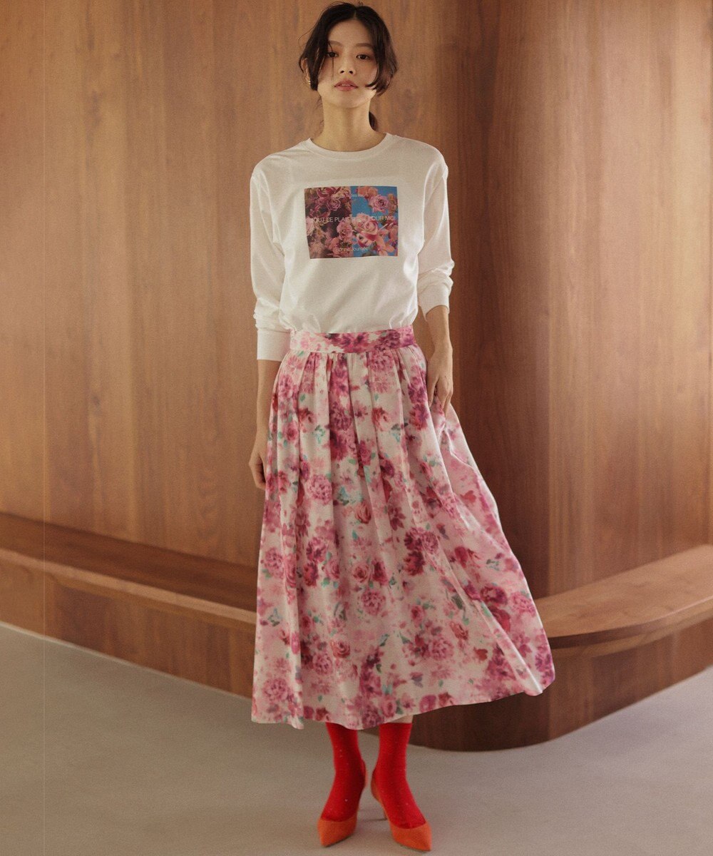 組曲 【Flower Collection】ブーケフラワープリント スカート 