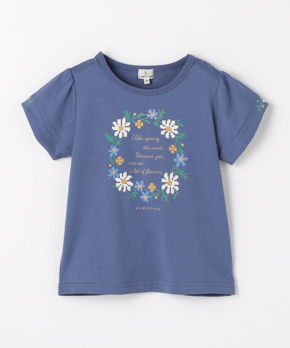 組曲 KIDS  【110-140㎝】 フラワーリースTeeシャツ 