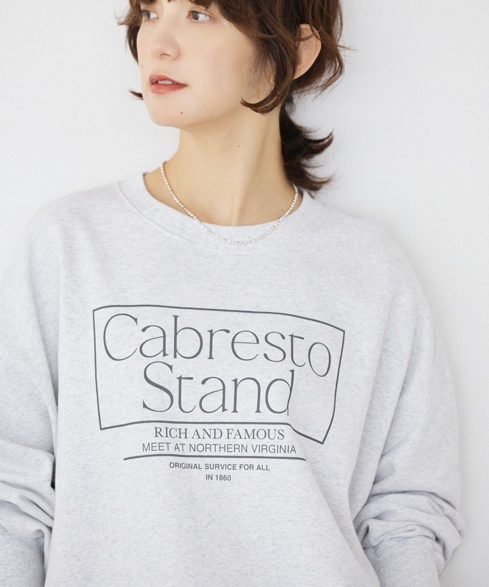 AMERICAN HOLIC ボックスロゴプリント裏毛プルオーバー 