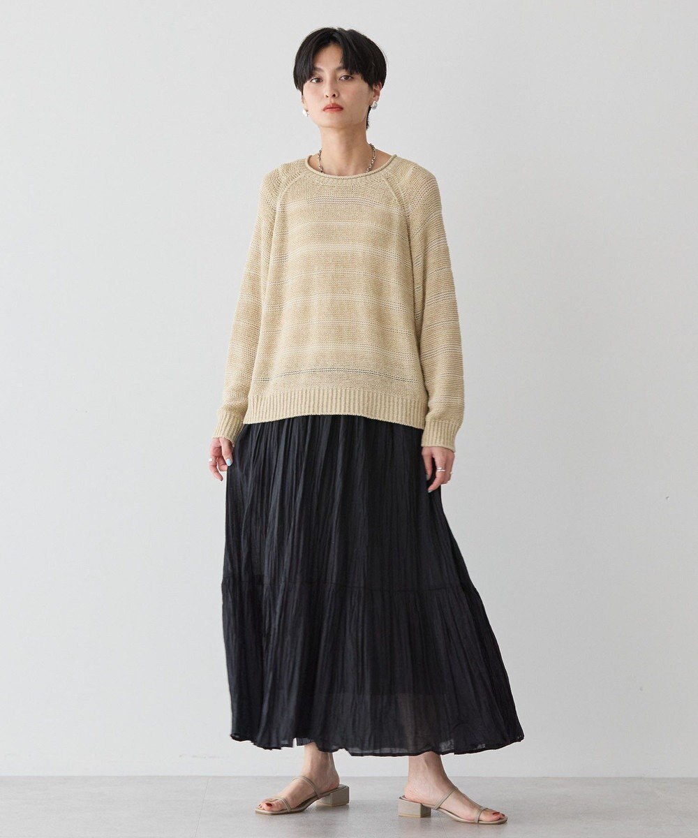 AMERICAN HOLIC 透かし編みニットプルオーバー 