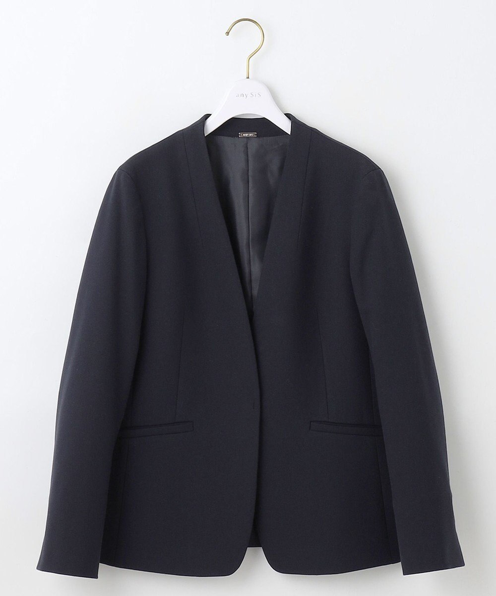 ANY SIS ビューティサーモ2WAYストレッチ ノーカラージャケット 