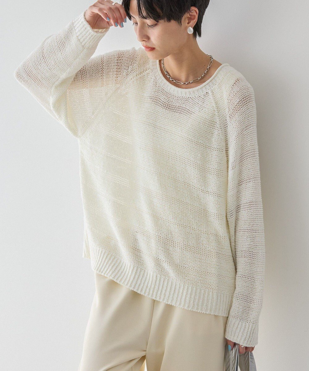 AMERICAN HOLIC 透かし編みニットプルオーバー 