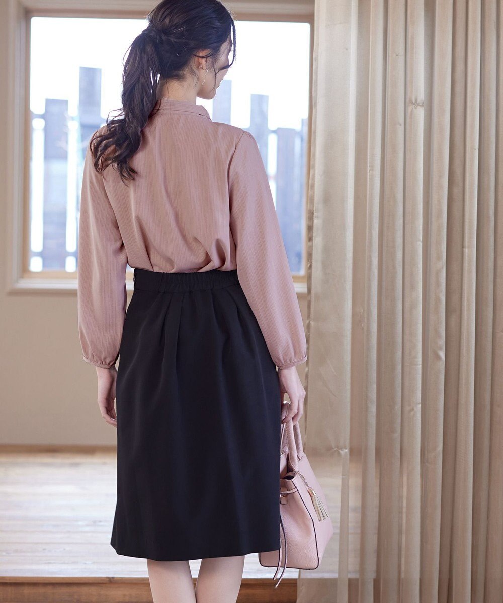 Tiaclasse 【ダブルクロス・洗える】アシンメトリープリーツスカート 