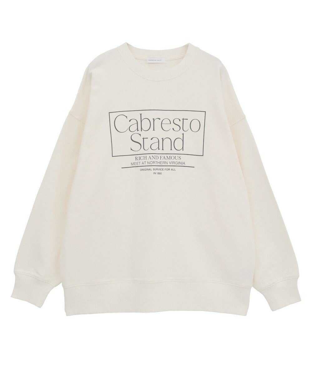 AMERICAN HOLIC ボックスロゴプリント裏毛プルオーバー 