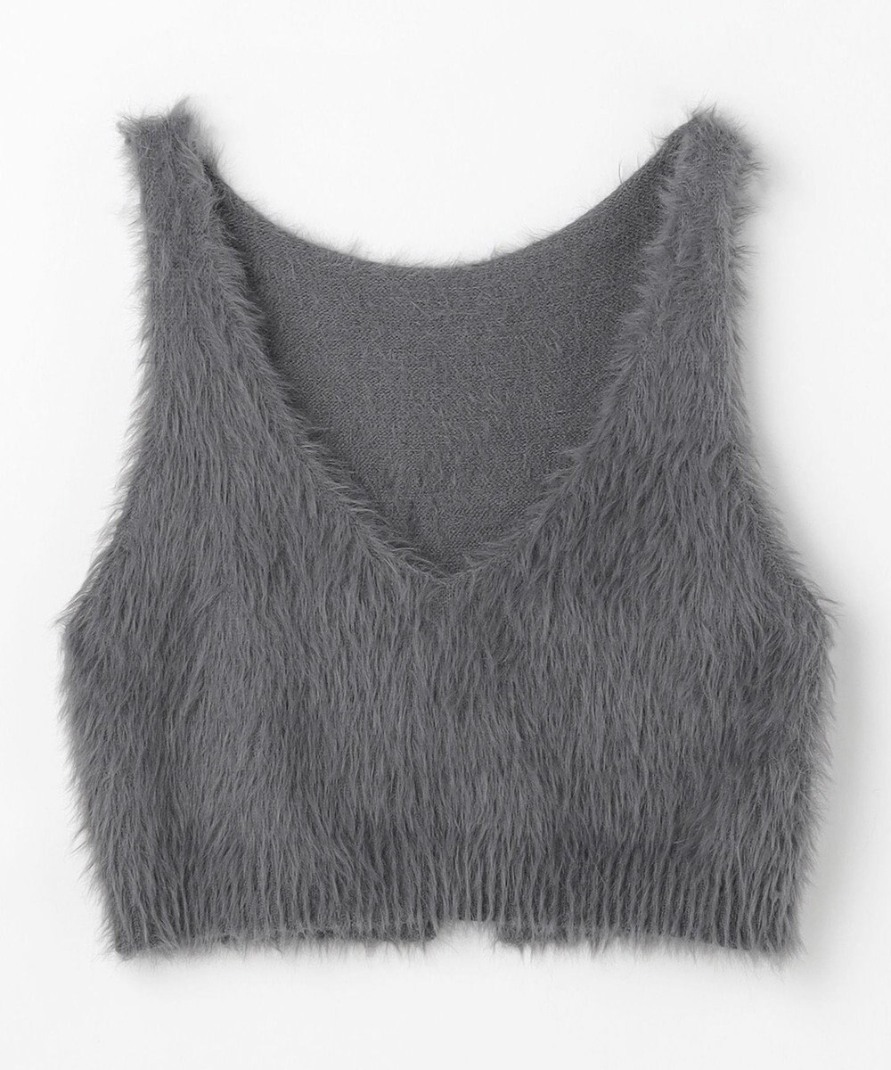 ANY ロングシャギーニットベスト 