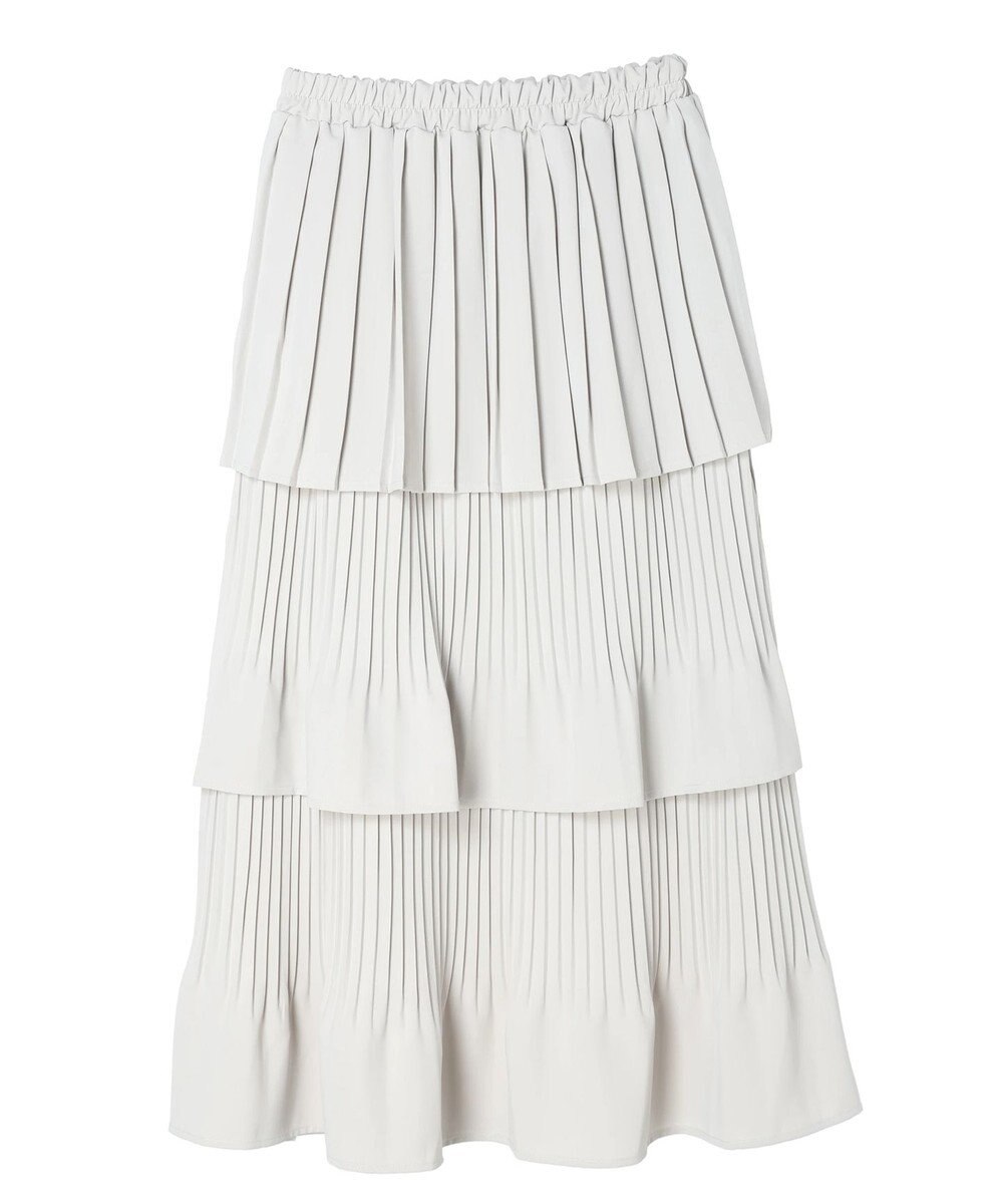 earth music&ecology ミックスプリーツティアードスカート 