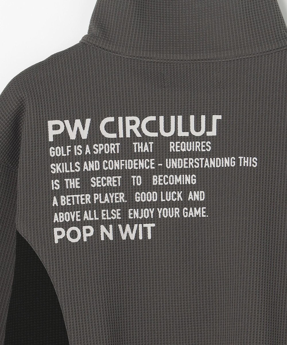 PW CIRCULUS 今が旬トップス！【ドライな肌触り / UV遮蔽率98.9% UVカット / ストレッチ】【WOMEN】ワッフルハーフジップ  ゴルフウェア レディース 