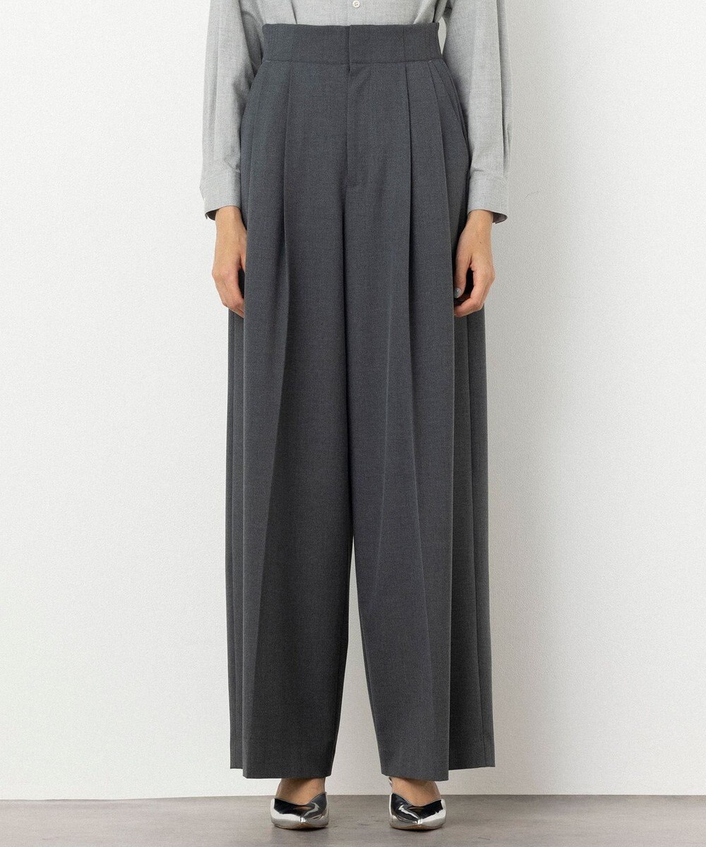 NAVE 【Nave・洗える】2WAYツイル ワイドパンツ 