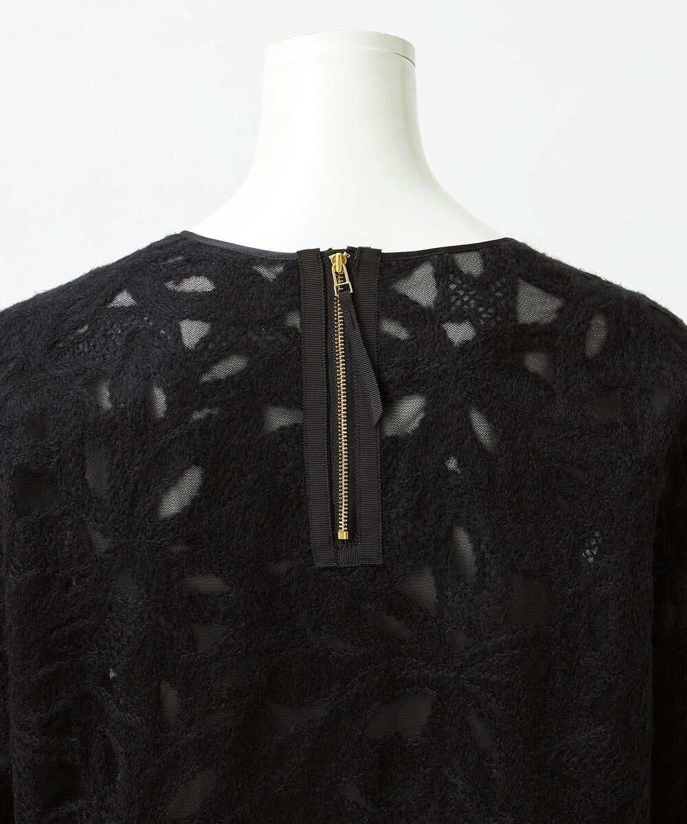 23区 【GOLD LABEL】チュールヘアリーエンブロイダリー ブラウス 