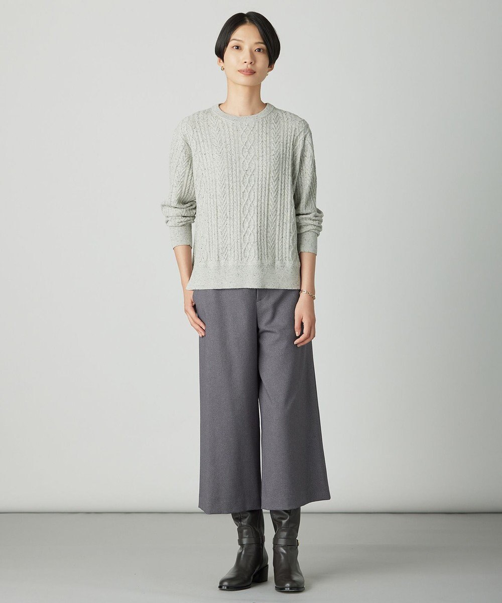 J.PRESS LADIES 【WEB限定カラーあり】ツムギートflannel クロップド パンツ 