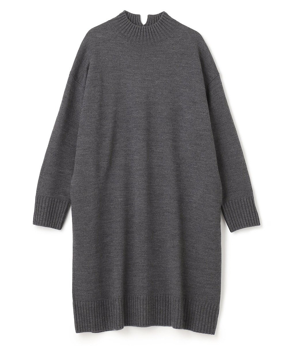 UNFILO 【洗える】チュニック ニットワンピース 