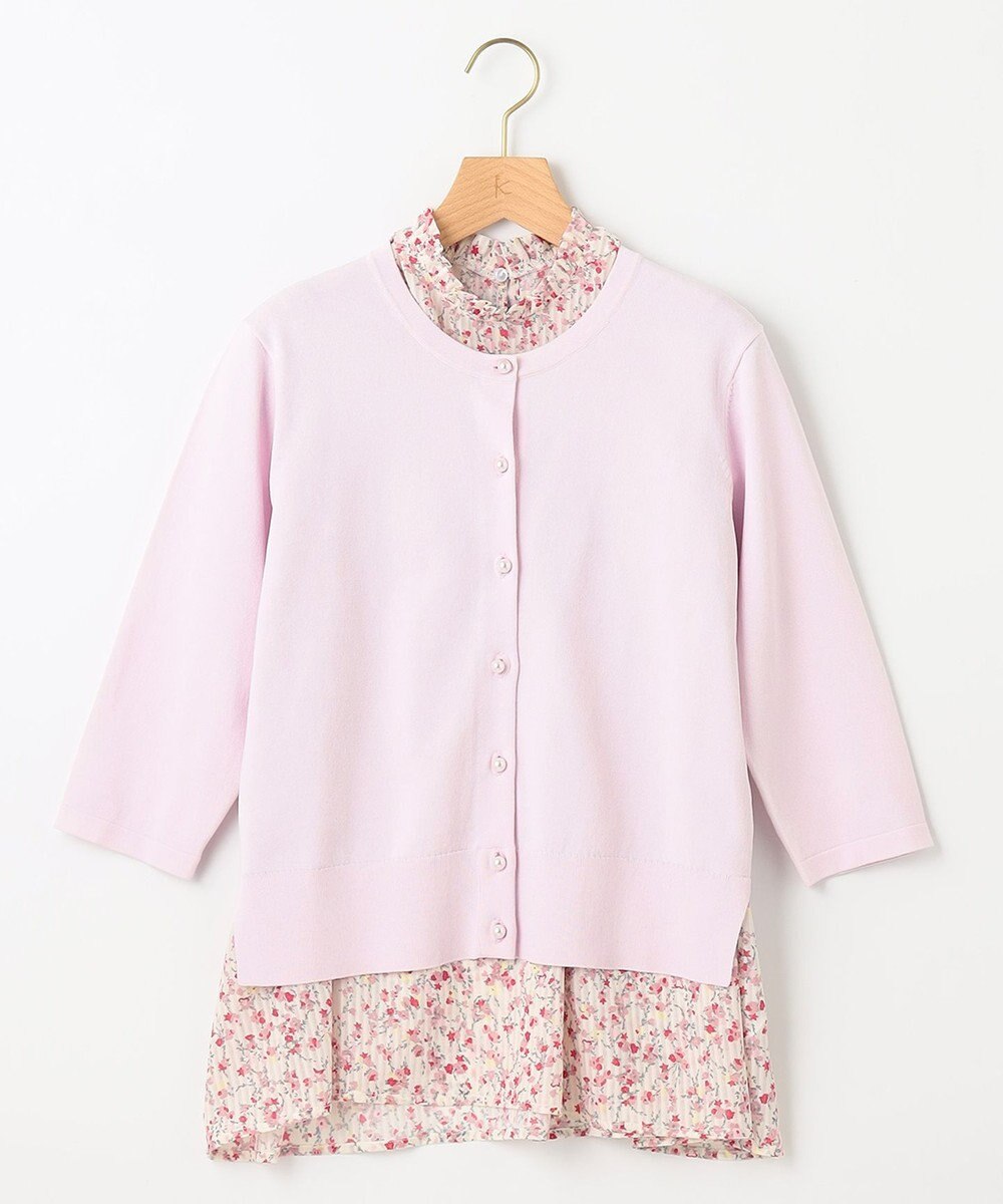 組曲 L 【WEB限定・2SET】フラワープリントアンサンブルニット 