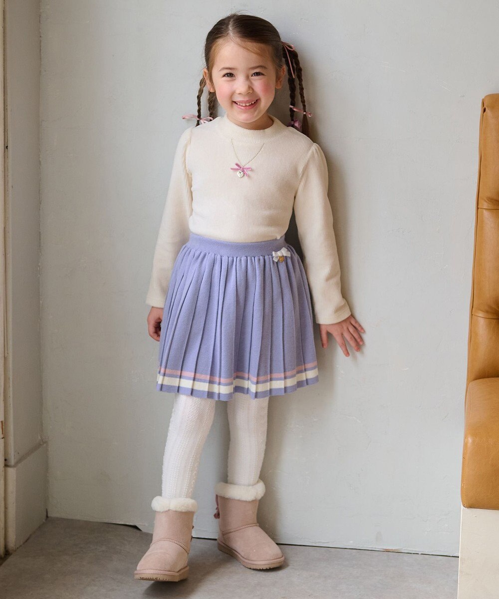 ANY KIDS プリーツニットスカート 