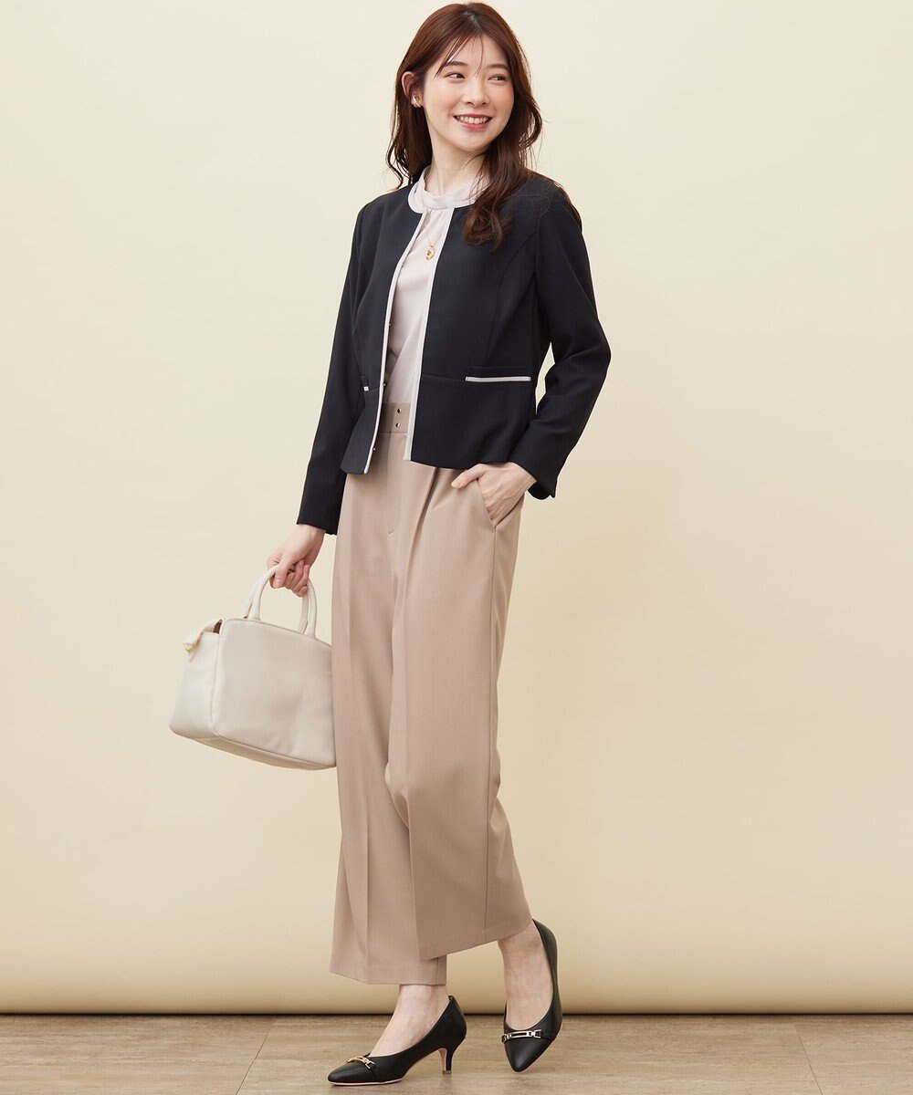 ANY SIS L 【洗える】バイカラードビー ジャケット 