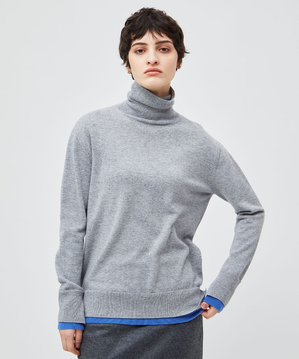 BEIGE， 【洗える】POMPE / ウールカシミヤタートルネックニット 