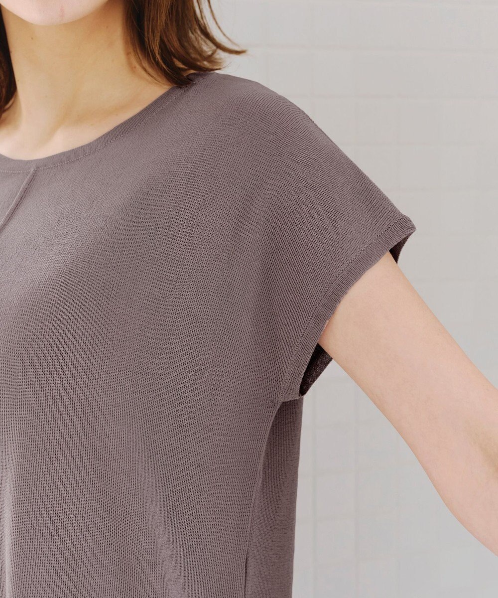 Tiaclasse 【洗える】フレンチスリーブニットチュニック 