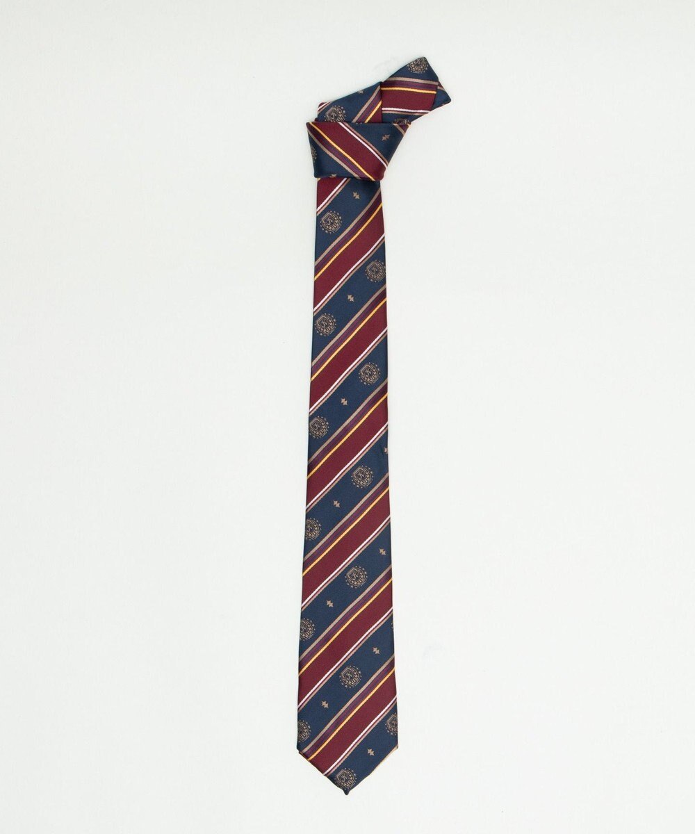 WEGO エンブレムストライプネクタイ 