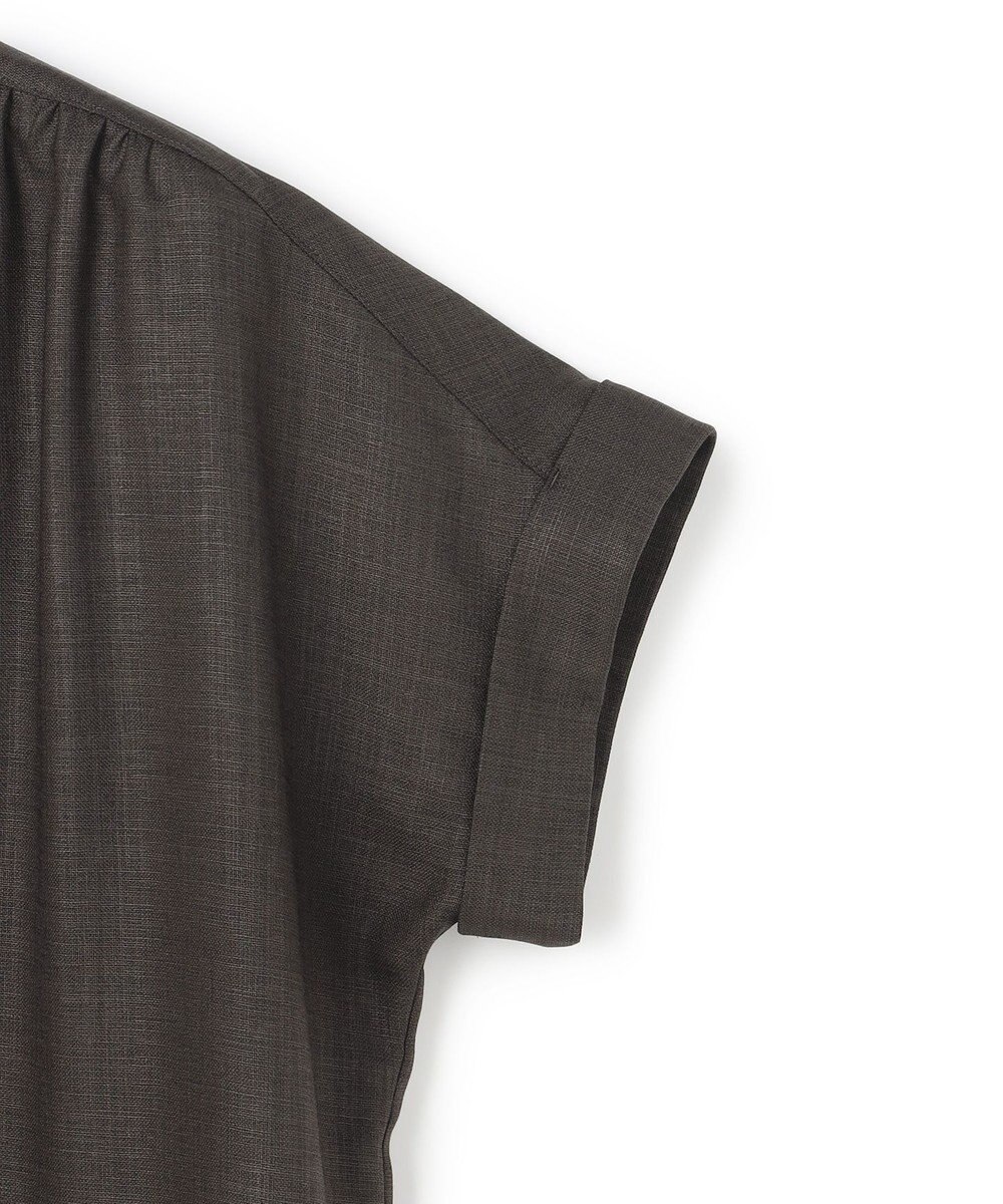 23区 【先行予約】リネンライクグロッシー バンドカラー ブラウス 