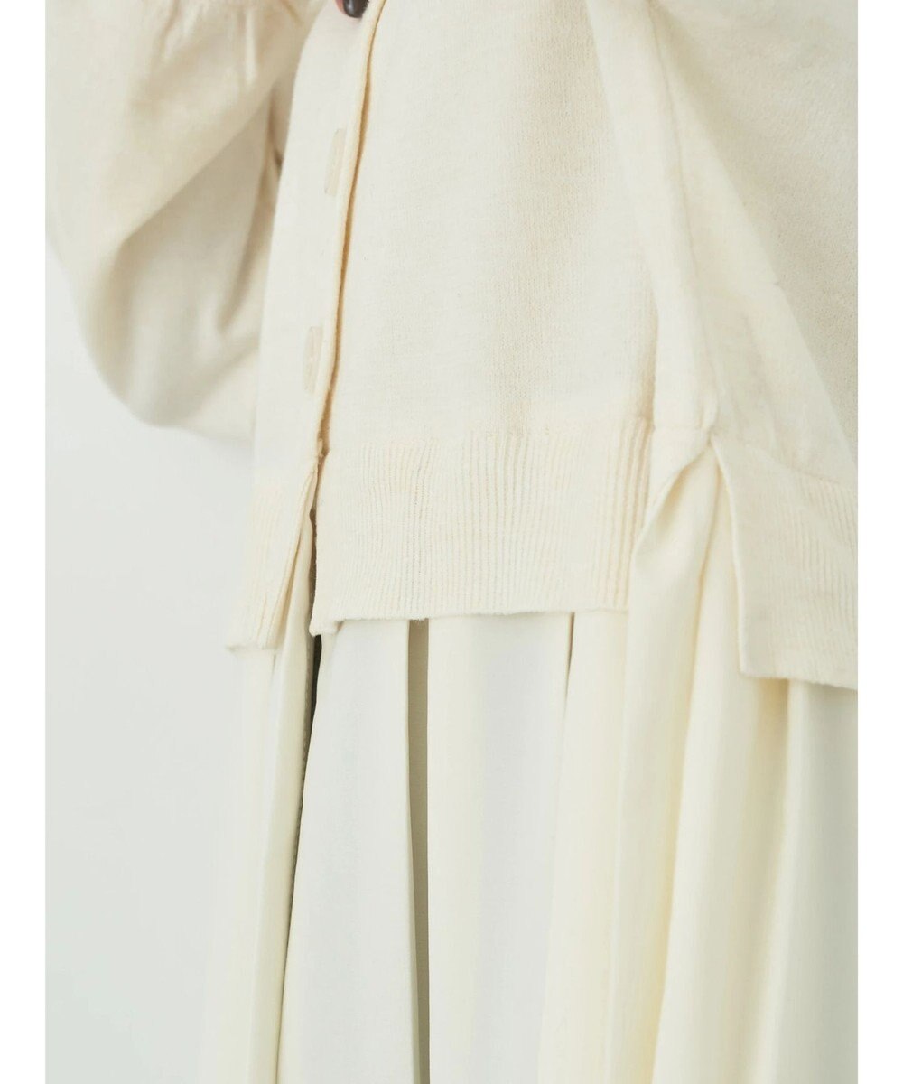 earth music&ecology プリーツドッキングカーディガン 