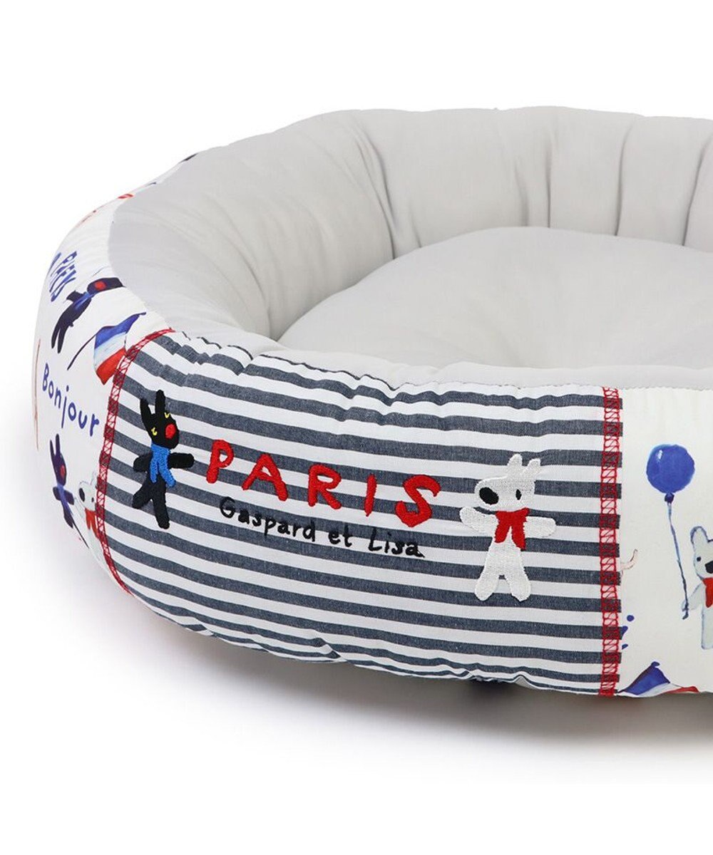 PET PARADISE リサとガスパール クールカドラー 丸型《パリ柄》 小型犬 