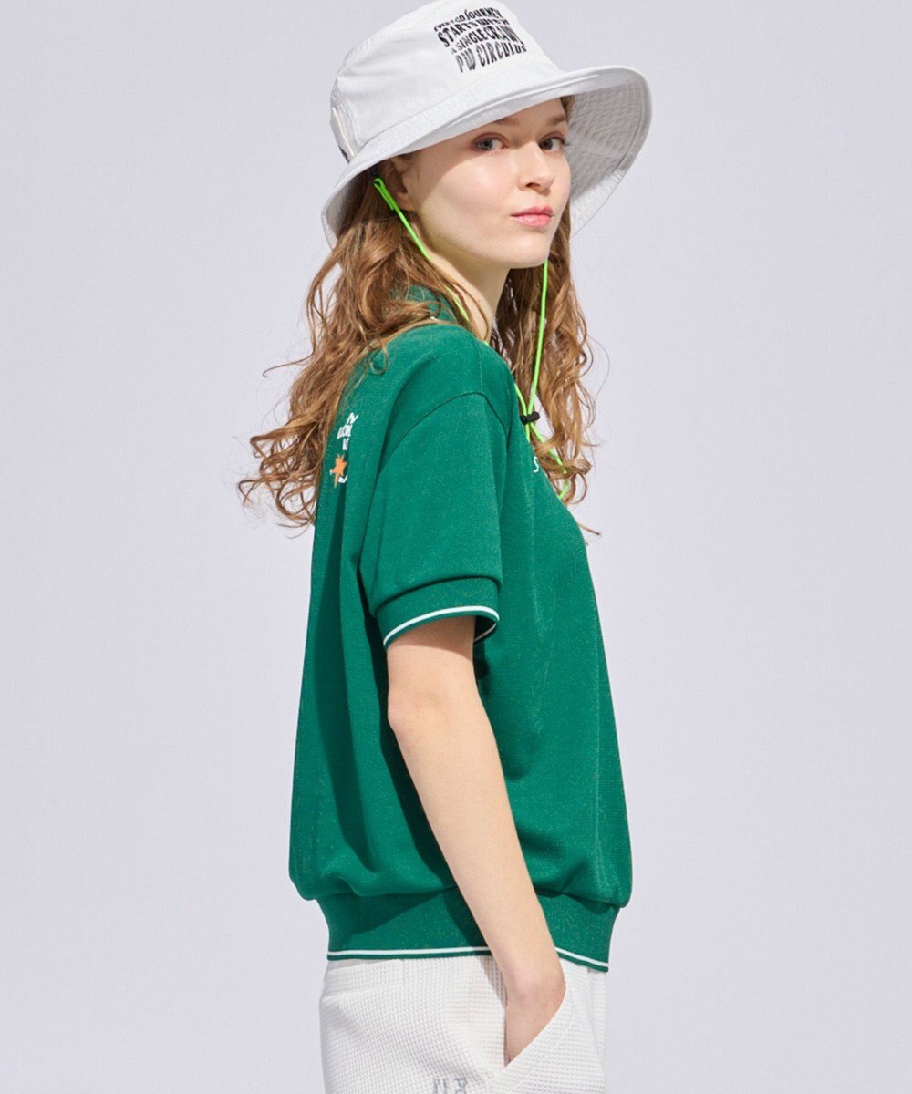 PW CIRCULUS 【WOMEN】ミニワッフル鹿の子ポロ ゴルフウェア レディース 