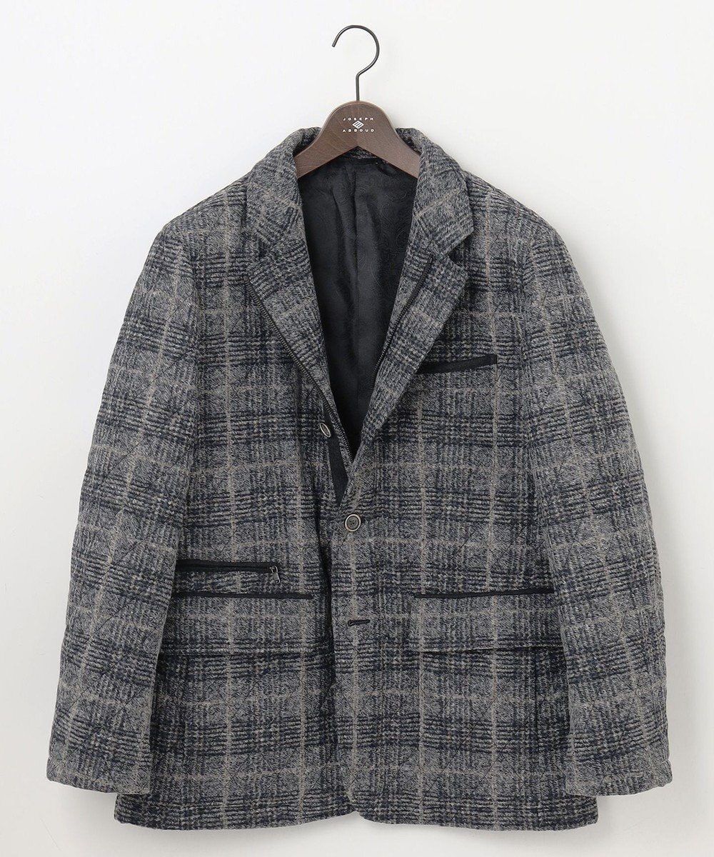 JOSEPH ABBOUD 【ストレッチ/イタリア素材/軽量】 イタリア素材使用・スライバーチェックジャケット 