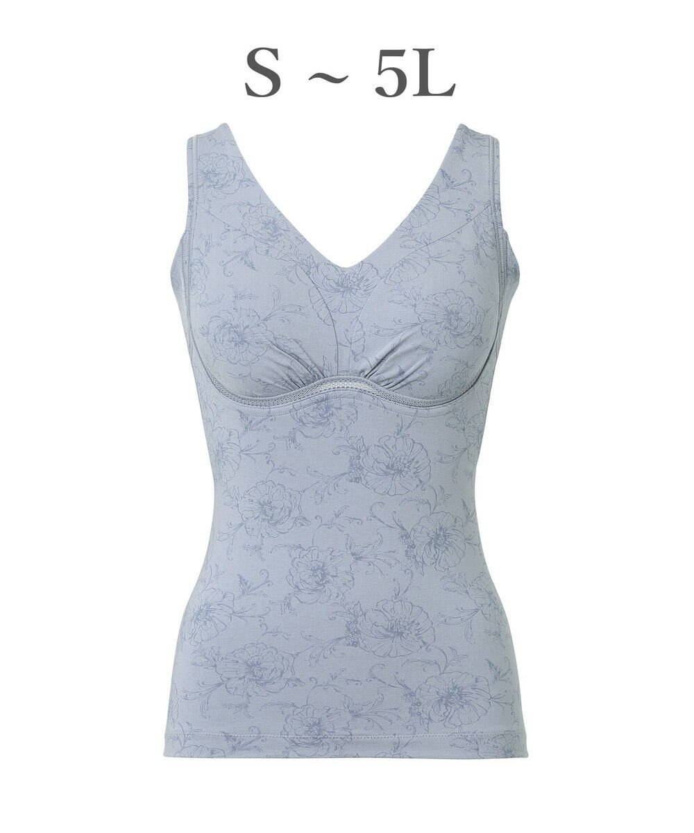 BRADELIS New York 【Yukine inc. / ブラデリス】ゆきねえ365綿混モアらく快適フルカップブラキャミ24 ノンワイヤー 補正 洋服に響きにくい ブラトップ カップ付き シェイパー YH524301 