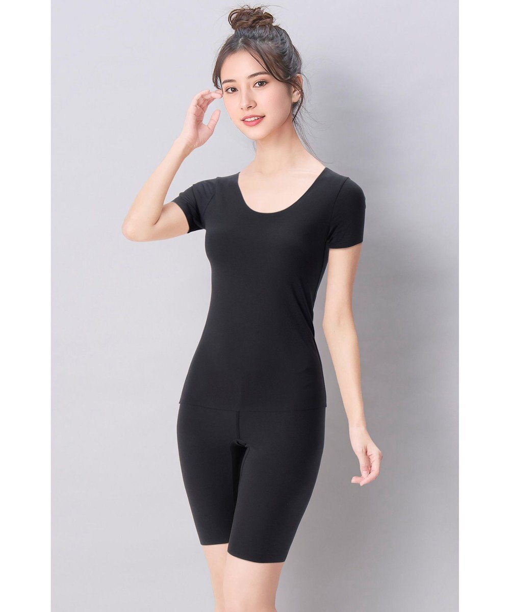 Wing あったかインナー 綿100％(肌側) アウターにひびきにくい ムレにくい 【綿の贅沢 ここちフラット】 3分袖 半袖 秋 冬 EL4373 ウイング／ワコール 