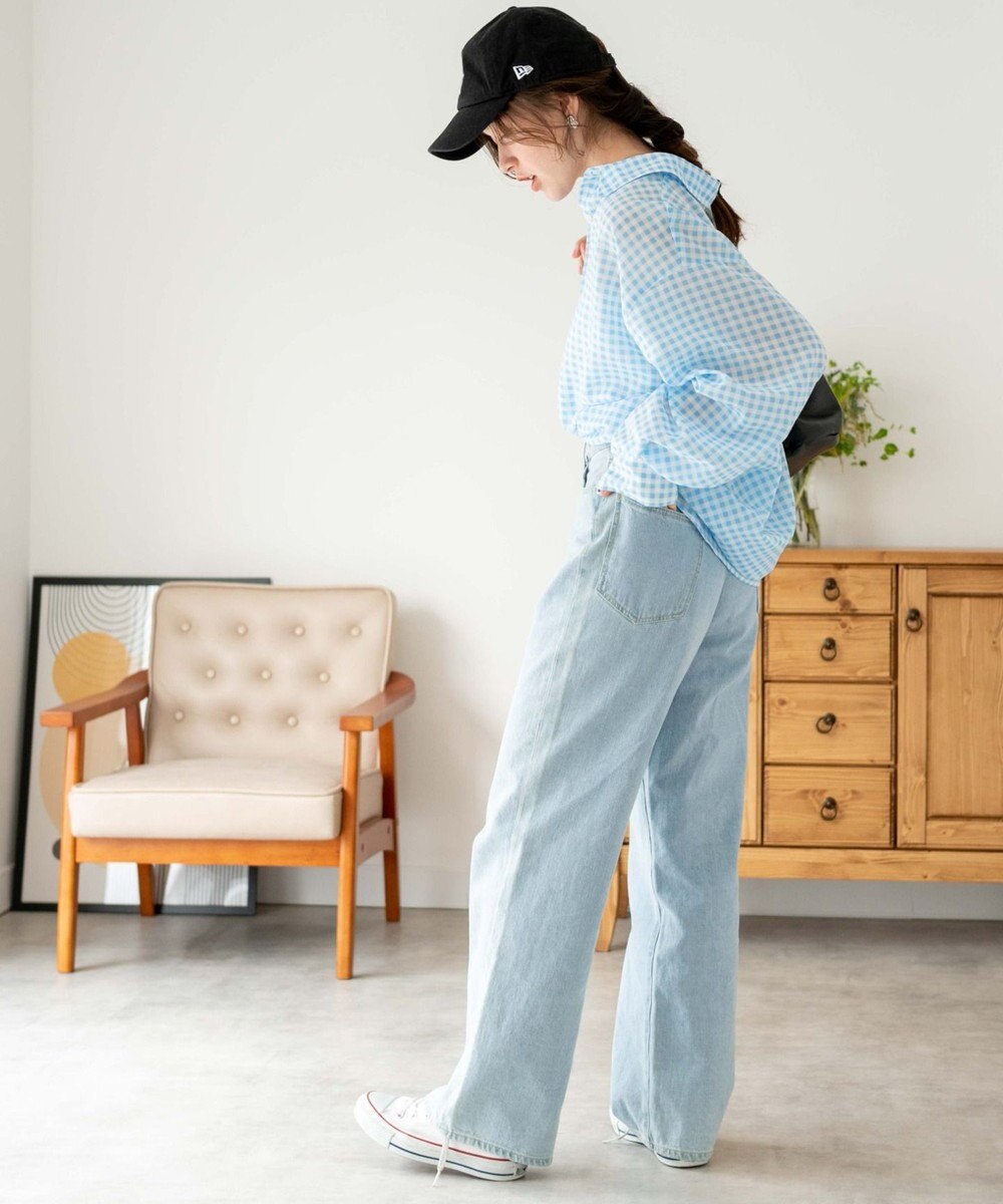 WEGO ボリュームスリーブシアーシャツ 