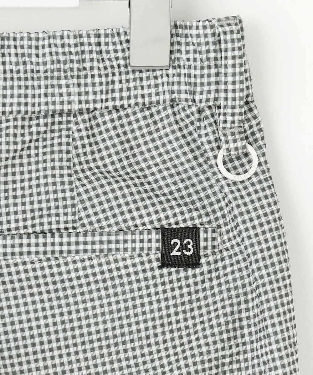23区GOLF 【WOMEN】【撥水】ギンガムサッカー テーパードパンツ 