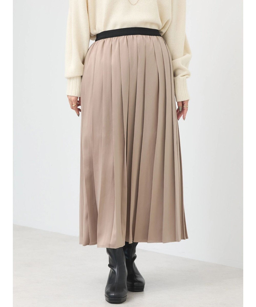 earth music&ecology サテンプリーツスカート 