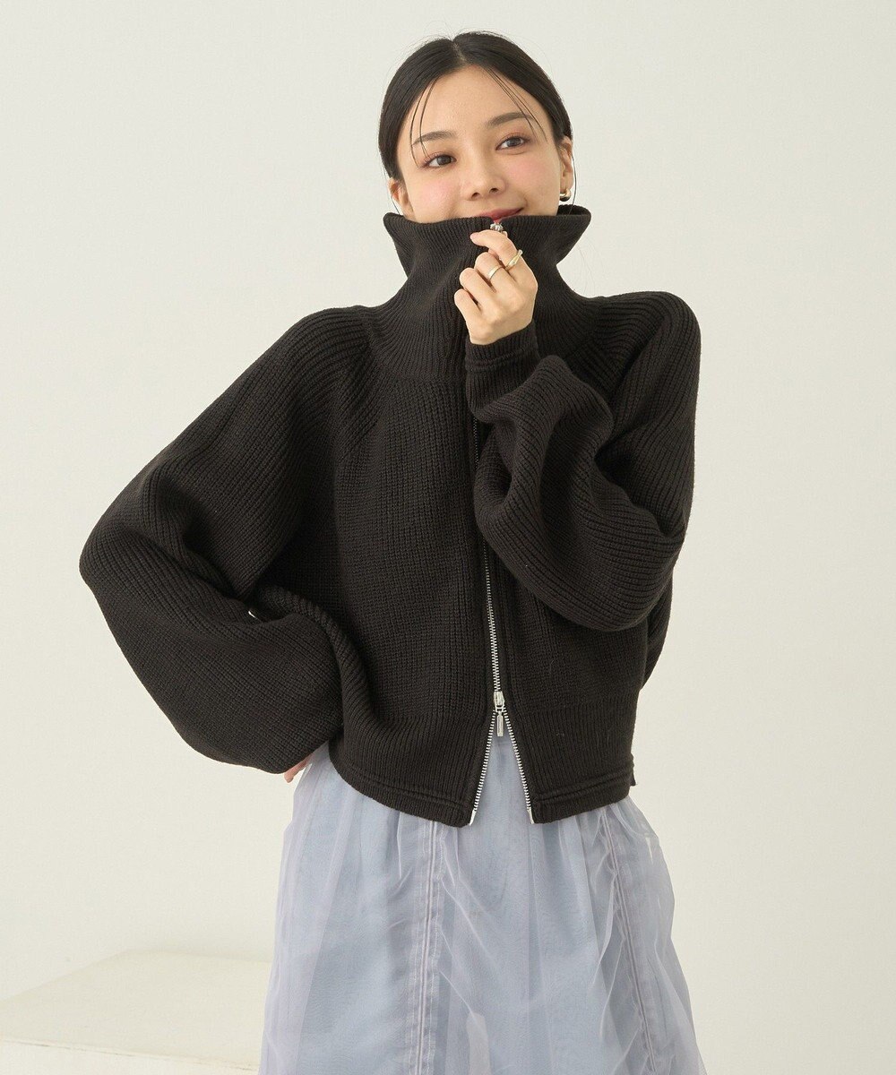 earth music&ecology ＢＩＧカラージップカーディガン 