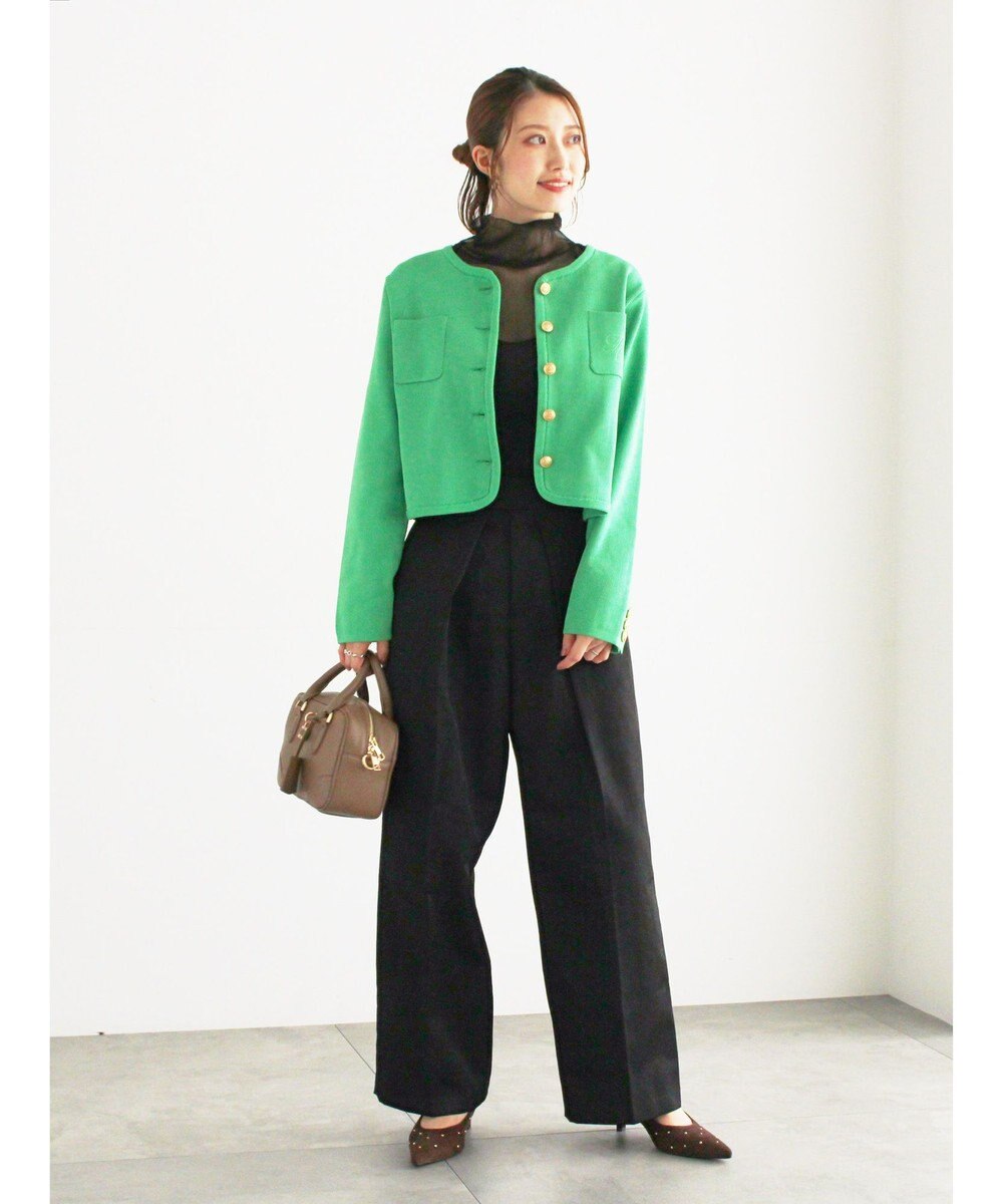 Te chichi レタードポケットジャケットカーディガン 