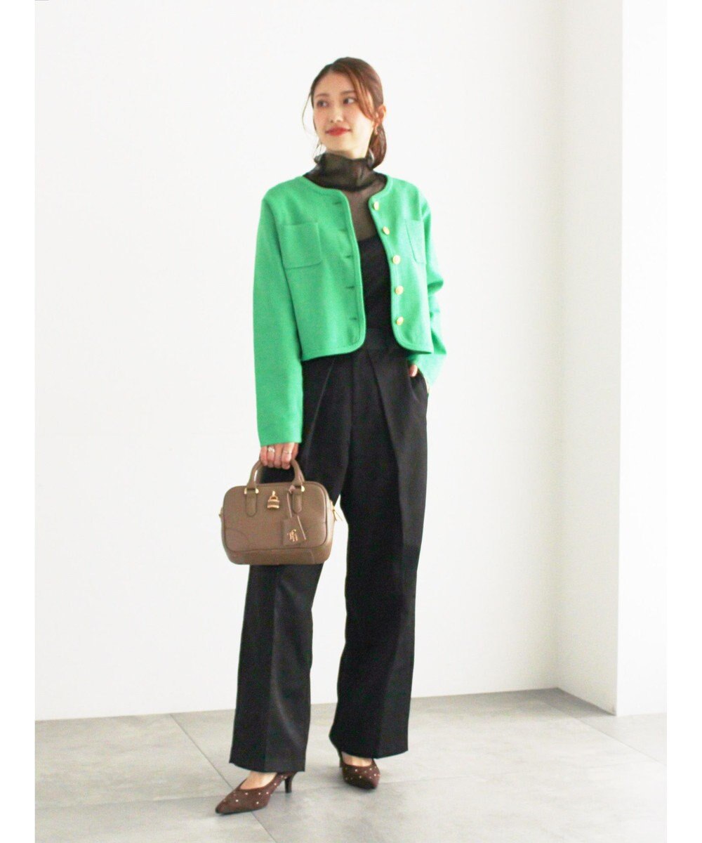 Te chichi レタードポケットジャケットカーディガン 