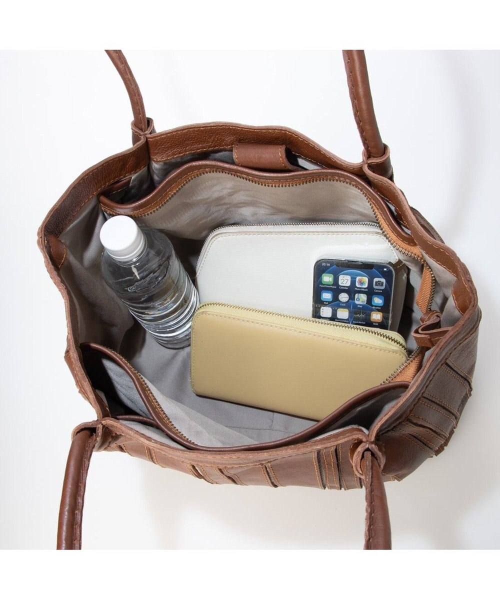 UNBILLION ピークスピーク PEAKS PEAK / ソフトレザーマルチストライプトート 