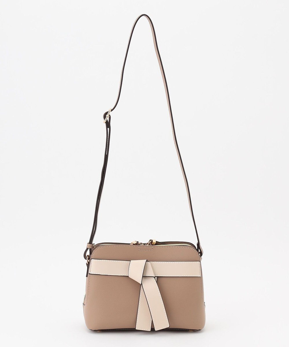 LA BAGAGERIE 【maison vert】 【超軽量・多収納】バイカラーリボンショルダーバッグ 