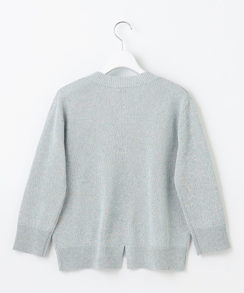 J.PRESS LADIES 【洗える】GIMA COTTON ミックスカラー Vネック ニット 