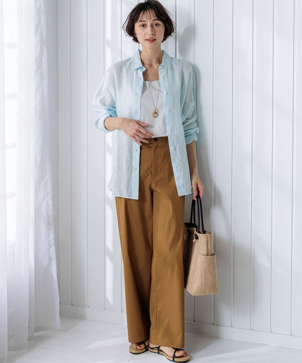 23区 S 【先行予約】ストレッチライトギャバ ワイドパンツ 