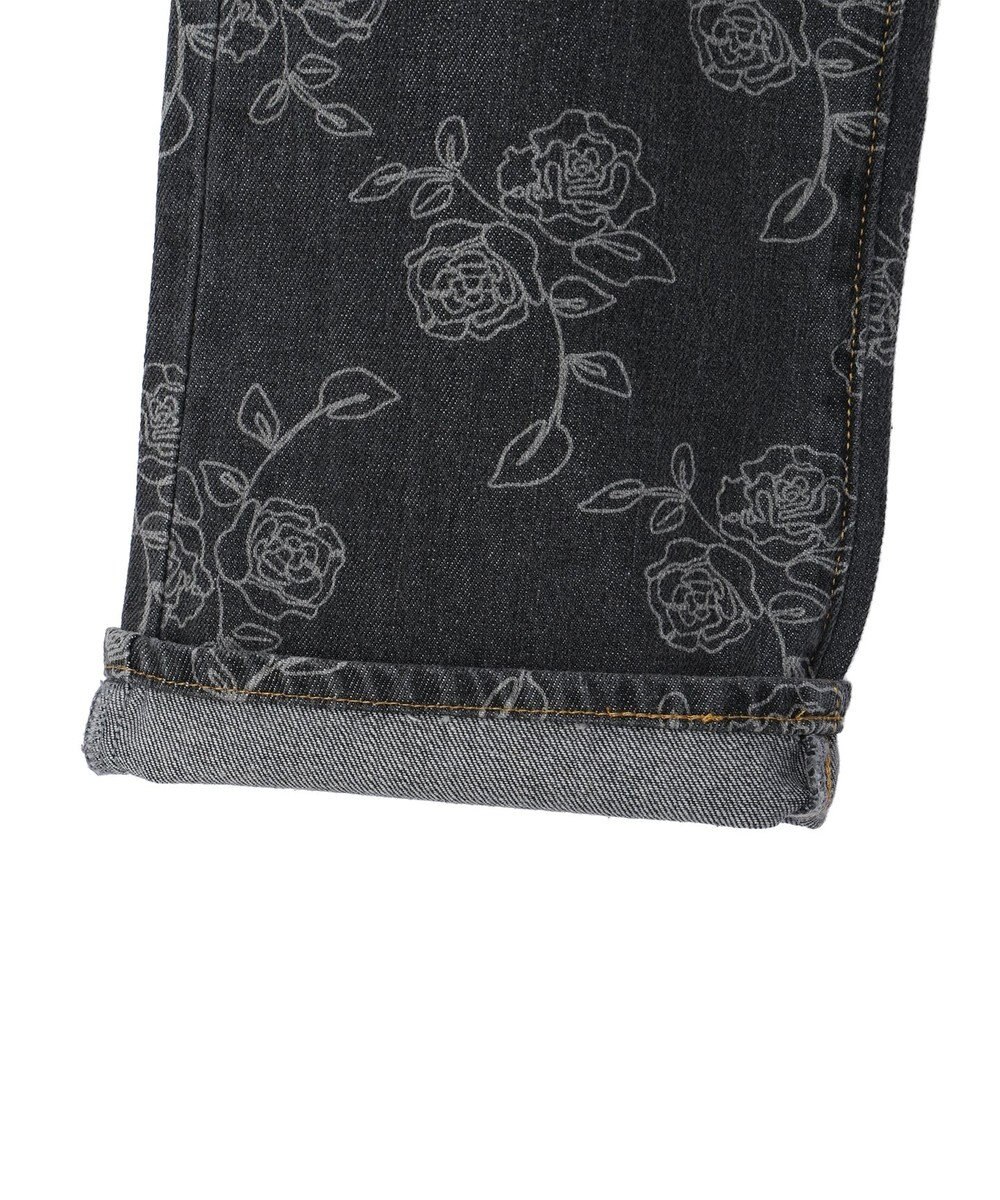 Green Parks ・Ｄｏｕｂｌｅ　Ｆｌａｇｓ　フラワー抜染ストレートデニム 
