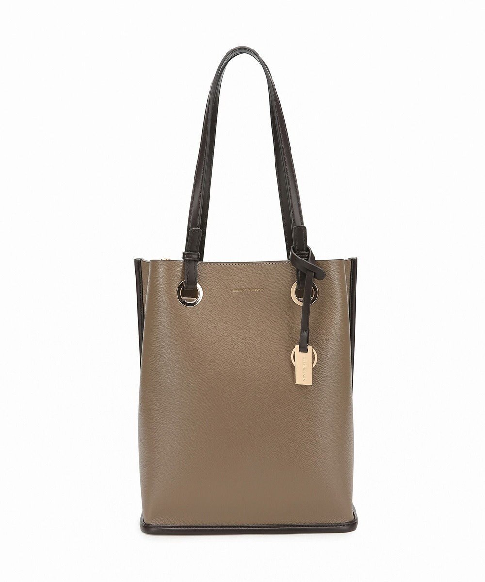 style code 【MERCURYDUO/マーキュリーデュオ】メタルアイレット　縦長トートバッグ 推し活ラージバッグ 縦長ショルダーバッグ 