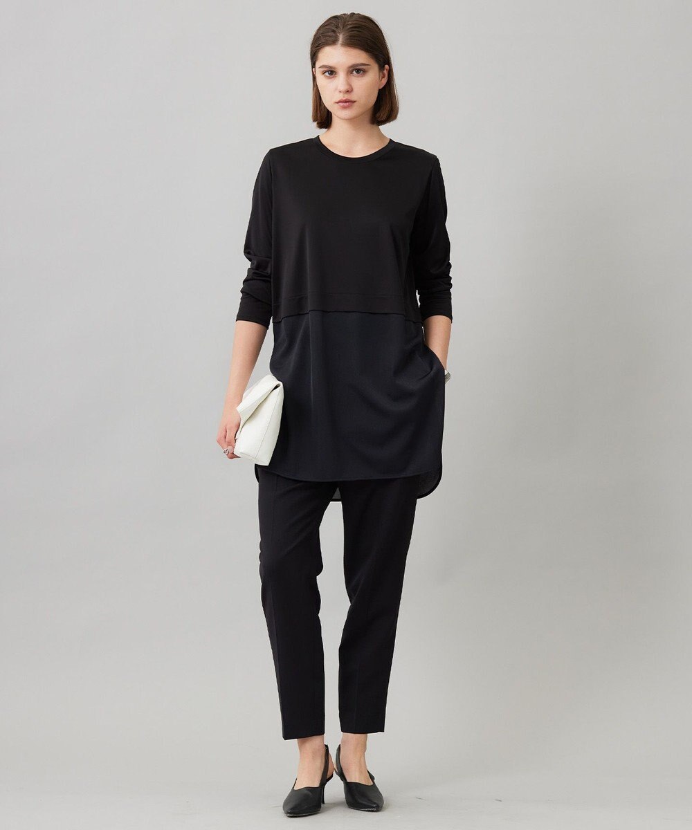 ICB 【UVカット・洗える】ウール2WAYストレッチ ドロストパンツ 