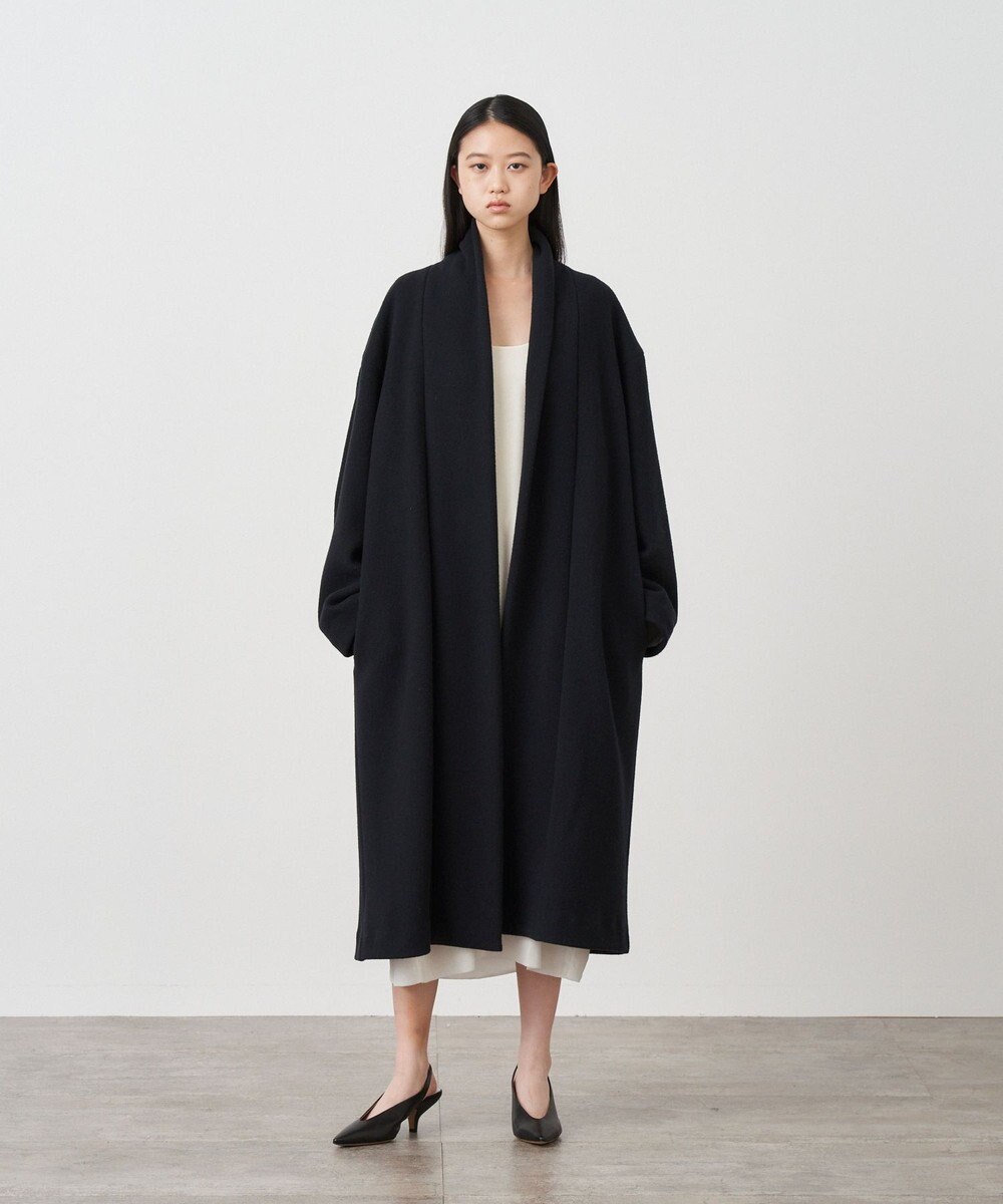 ATON ROYAL CHUNKY FLEECE | ショールカラーコート 