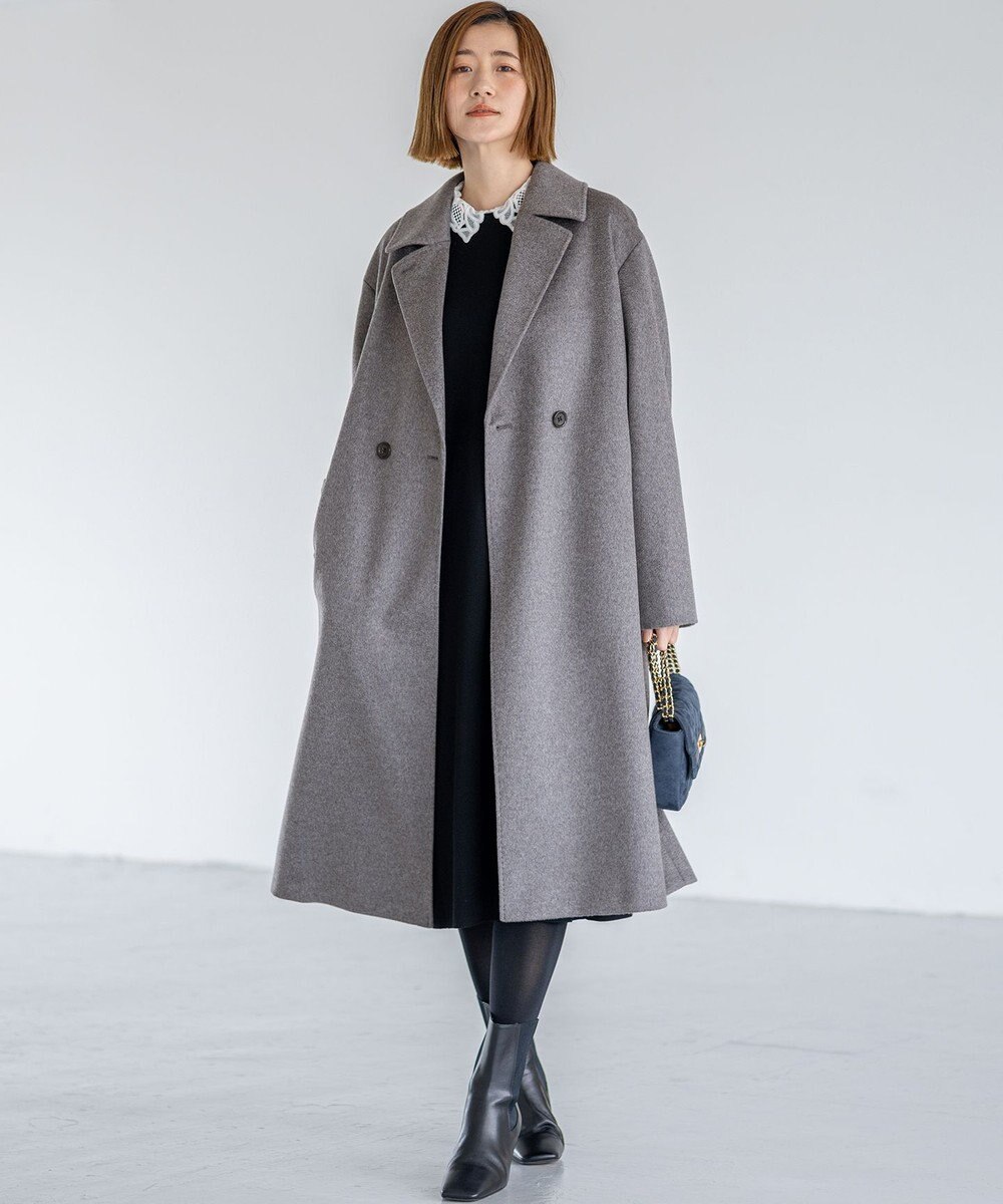 23区 S COLOMBOカシミヤビーバー ダブルフロント チェスターコート 